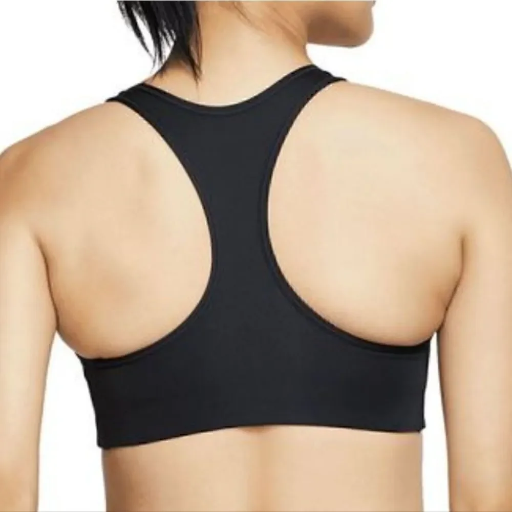 Nike Dri Fit Swoosh Sports Bra Black Racerback S